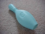 Empire Toys plastic bowling pin with embossed 'e'