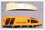 Vacuformed Tyco Turbo Train, and real train